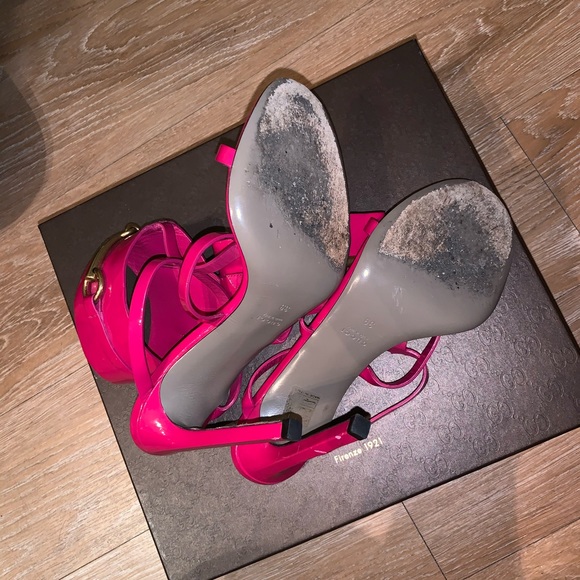 Patent Leather Pink Gucci Ursula Heels - Picture 7 of 7